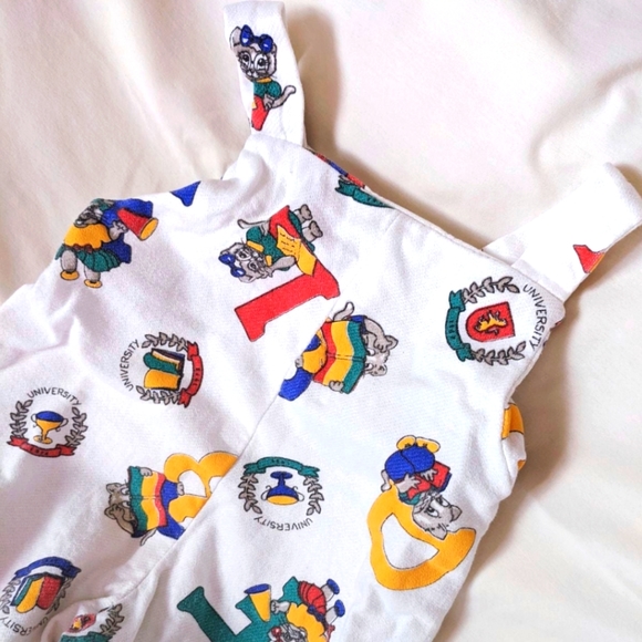 Vintage 80s Alphabet Unisex Overalls for Boy or Girl - Picture 2 of 7